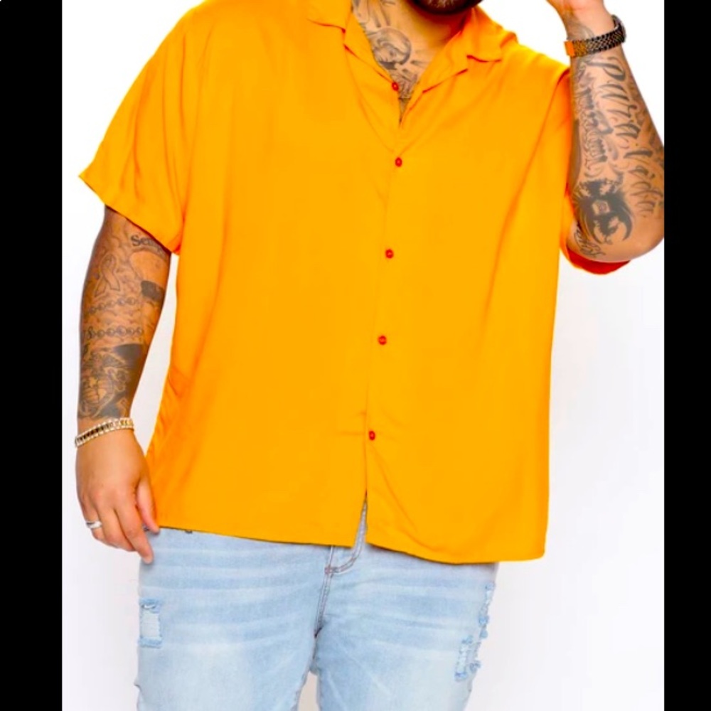 FashionNova Men DAWSON SHORT SLEEVE WOVEN TOP